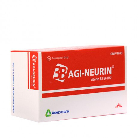 Agi Neurin (Viamin B1 - B6 - B12) bổ thần kinh , tăng sức đề kháng , hộp 100 viên