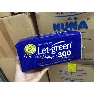Khăn giấy lụa let-green 300 tờ. giao màu ngẫu nhiên