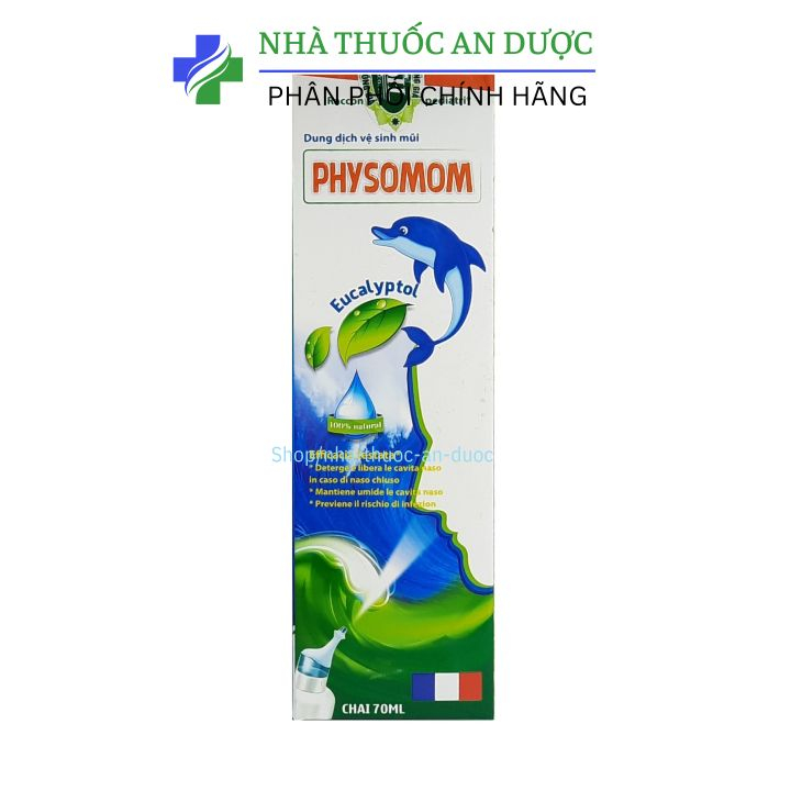 Dung dịch vệ sinh mũi PHYSOMOM giúp giảm nghẹt mũi, sổ mũi, khò khè, giúp thông mũi dành cho người lớn và trẻ em