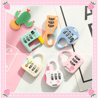 Ổ khoá số mini bảo vệ vali/balo/hành lý mật mã 3 số hình hoạt hình dễ thương