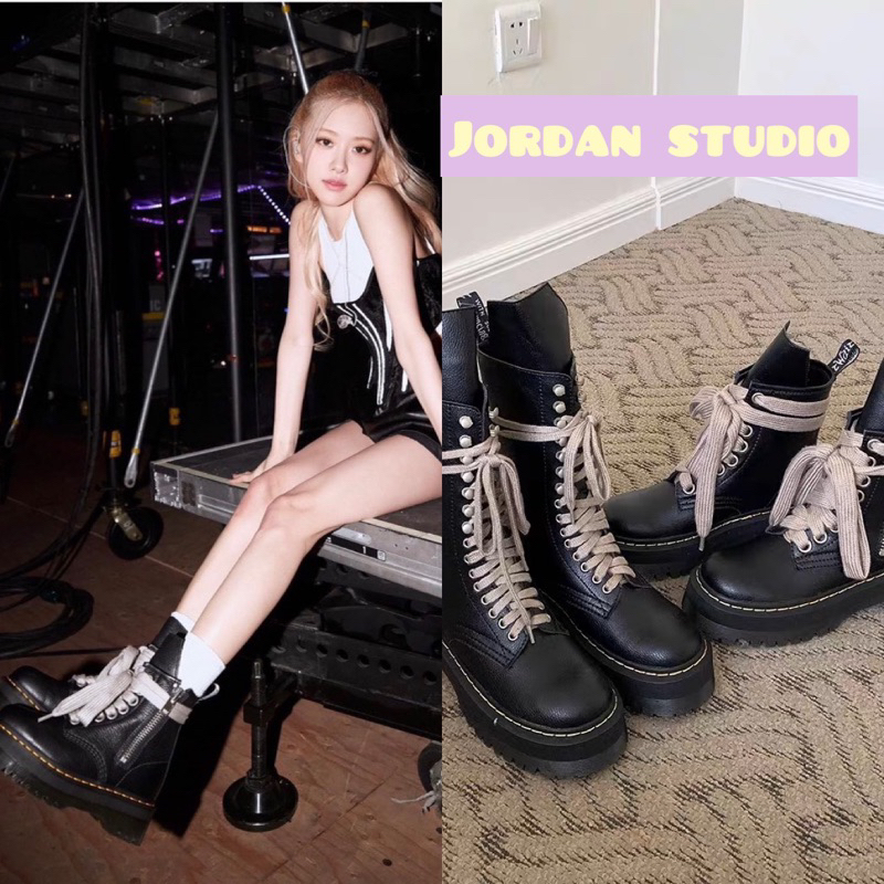 Giày boots buộc dây Dr Marten giống Rosé Blackpink mang ở concert Born Pink