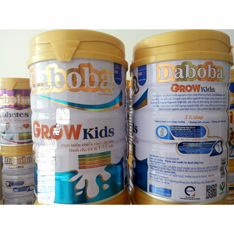 Sữa tăng trưởng chiều cao Daboba Grow Kids 900g - Tăng chiều cao, phát triển trí não