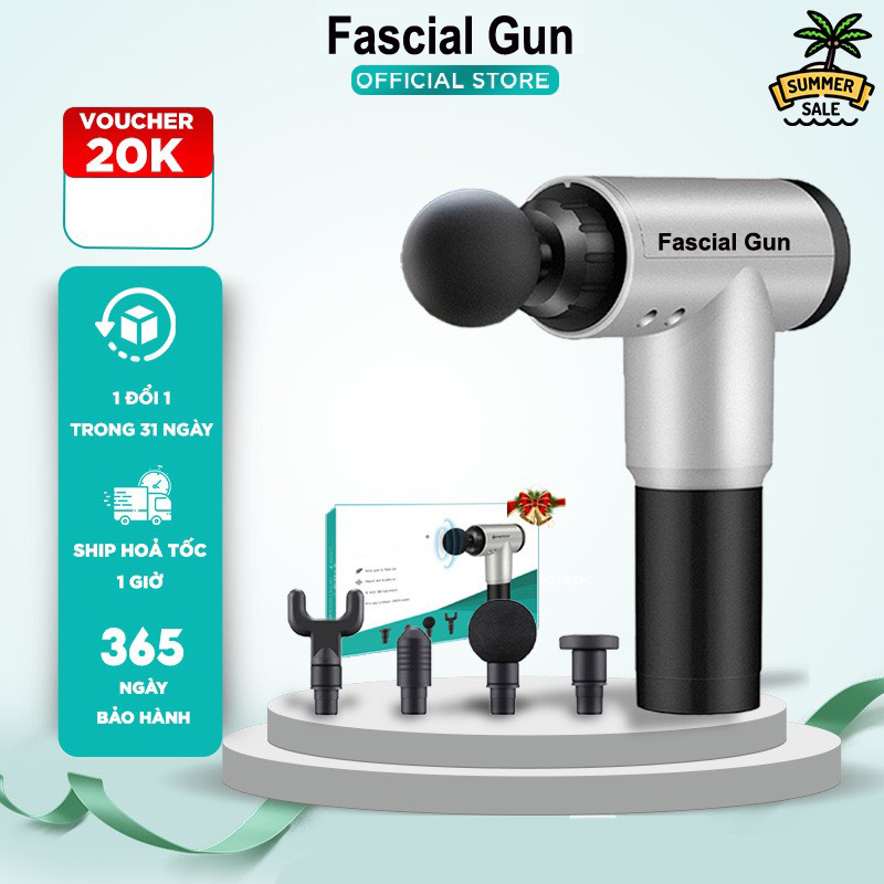 Máy Massage Cầm Tay Toàn Thân 6 Cấp Độ Fascial - Chuyên Sâu Vai Lưng, Giảm Đau Cơ - Chính Hãng Loại 1