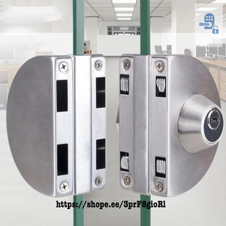 Khóa cửa lùa kính cường lực không cần khoan lỗ kính inox 304