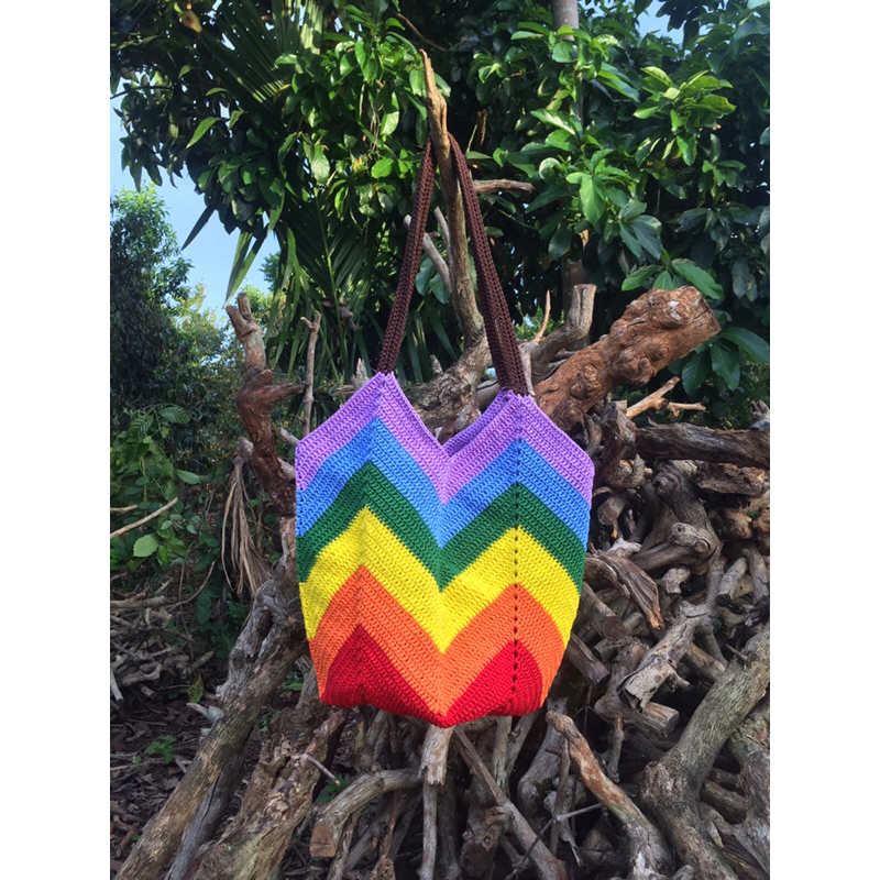 Túi cầu vồng mẫu 2 Handmade Bag