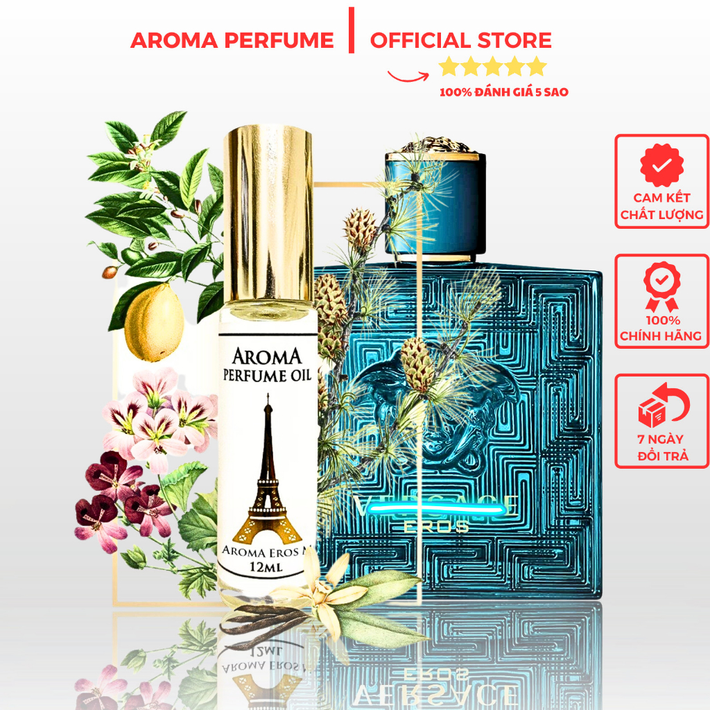 Nước Hoa Pháp AromaVersace Eros Men Nam Tính, Lịch Lãm, Mạnh Mẽ