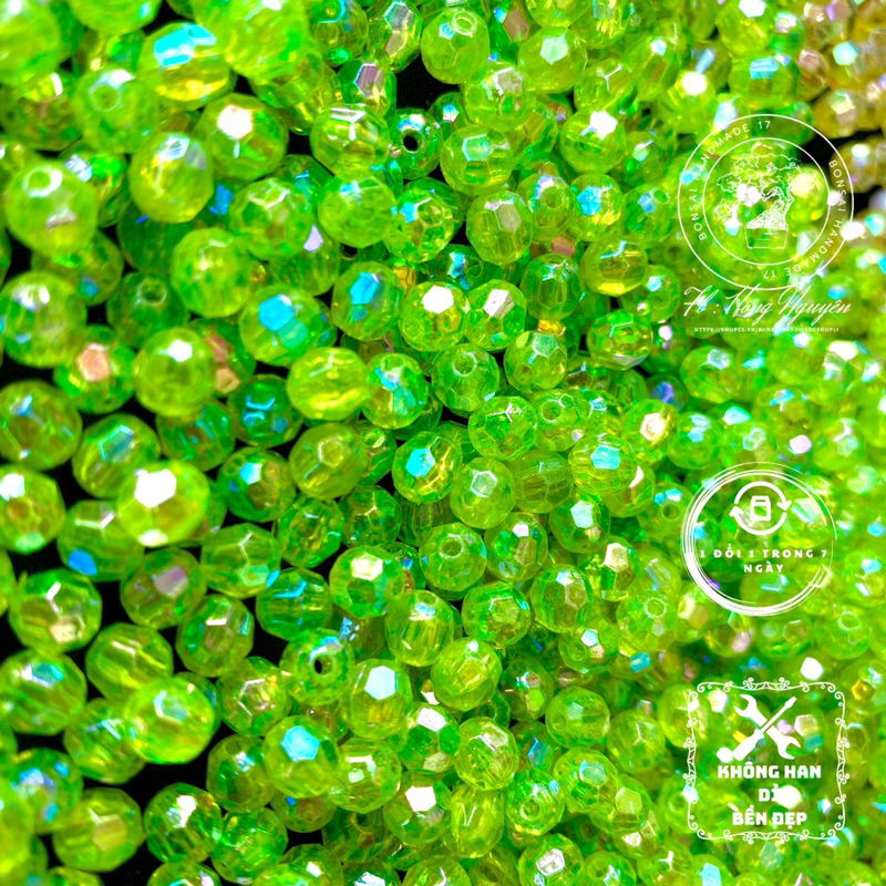 25Gr 50gr 10gr hạt cườm 6mm đủ màu sắc trang trí gắn hoa bonsai , Bonsai Handmade 17, Bonsai mini để bàn,bonsai