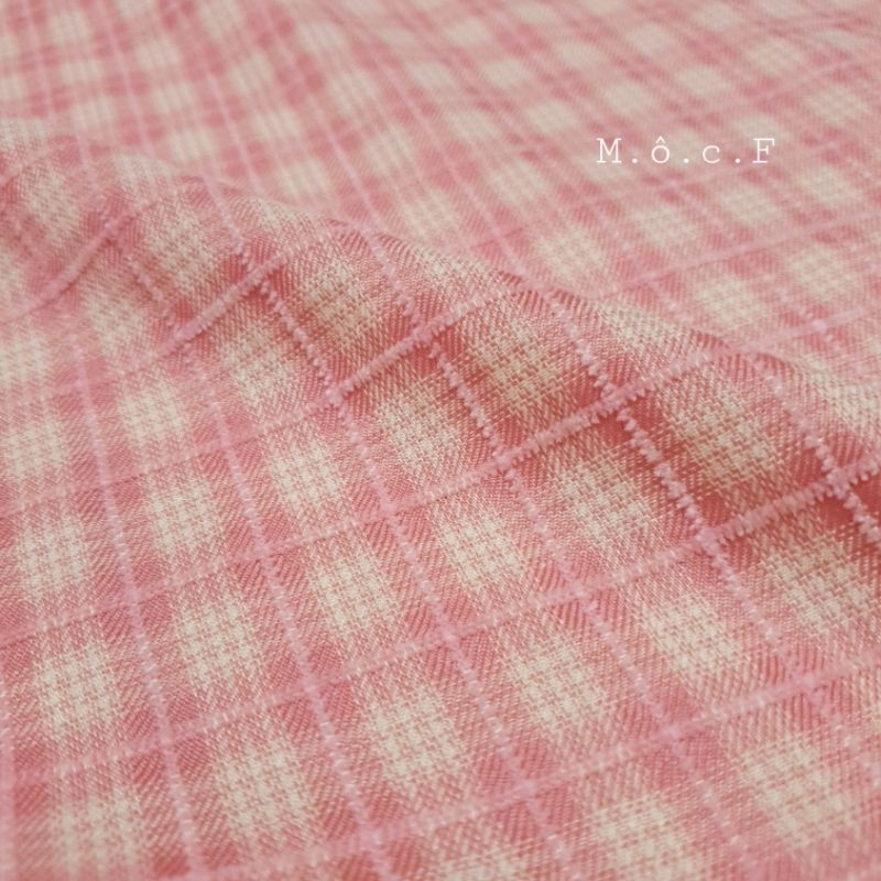 Vải may thô nhung kẻ caro