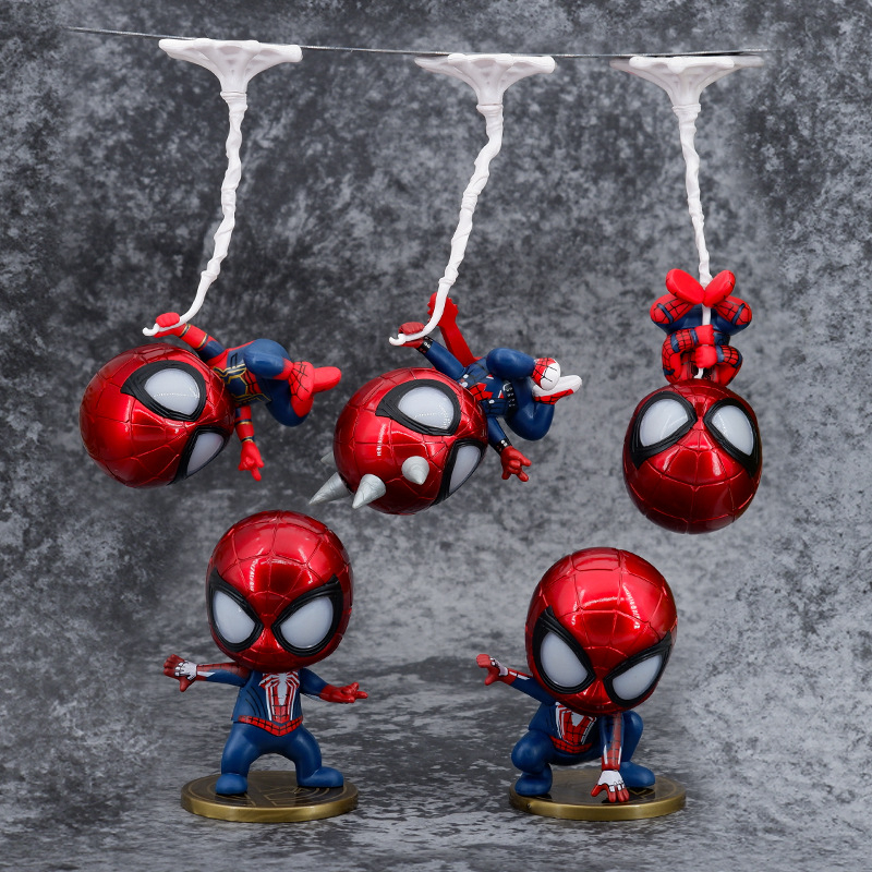 Mô Hình bộ 5 Spider-Man cao 9-18cm có nam châm gắn siêu chắc - Mô Hình Ntkfigure