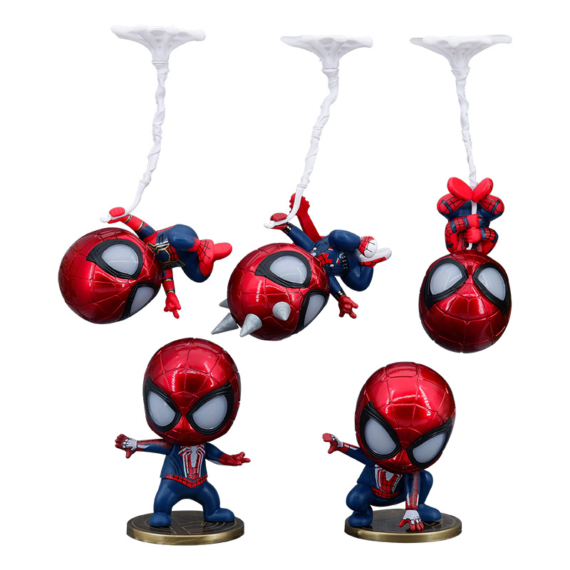 Mô Hình bộ 5 Spider-Man cao 9-18cm có nam châm gắn siêu chắc - Mô Hình Ntkfigure