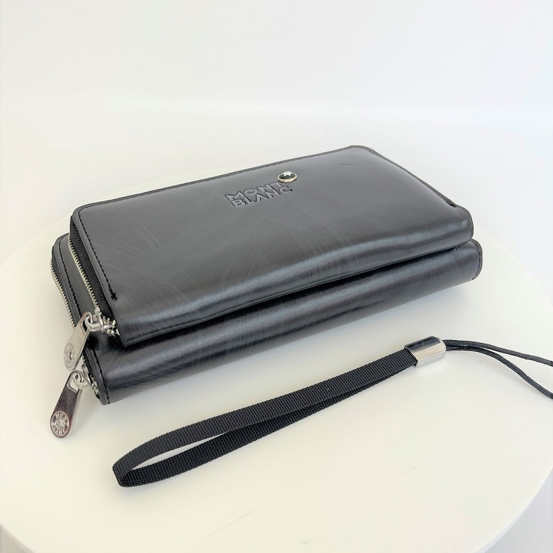 Ví cầm tay nam công sở có máy tính và bút kí tặng kèm, ví da nam dài  2 khóa da bò set quà nam, quà cho bố ý nghĩa