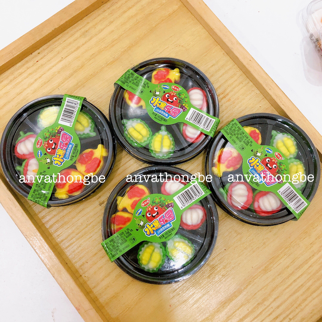 Kẹo dẻo trứng ốp la, hoa quả thơm ngon - Ăn vặt hồng bé