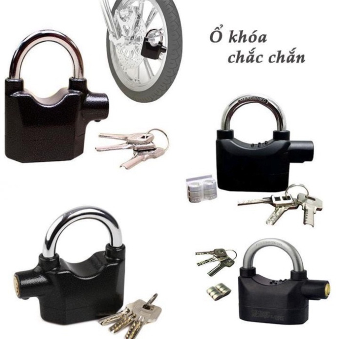 Ổ Khóa Chống Trộm Cao Cấp Alarm Lock Thông Minh Có Còi Báo Động 110dB Kèm Pin Thay Thế