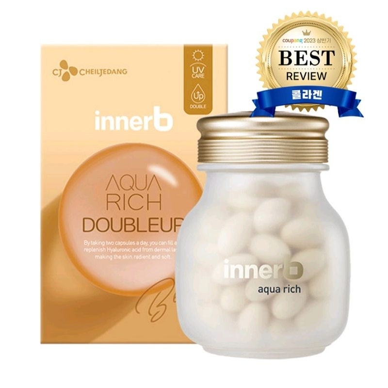 Viên uống CẤP NƯỚC VÀ COLLAGEN cho da Innerb Aqua Rich - HỘP 56 viên