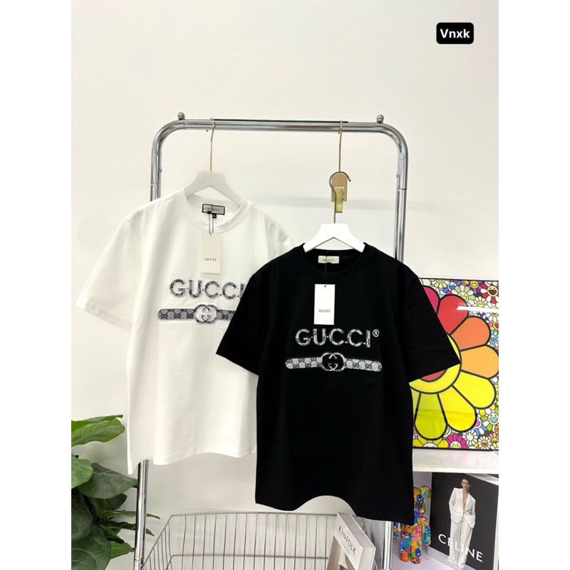 Áo Phông Nam Nữ in chữ DSQ Icon trước ngực - chất thun cotton co giản hình in ép nhiệt cao cấp giá rẻ