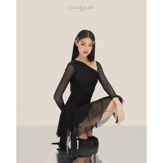Caleelilou - Đầm thun lưới Camille