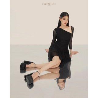 Caleelilou - Đầm thun lưới Camille