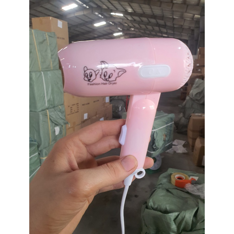 Mấy sấy tóc mini hình thú, thiết kế gấp gọn, Máy sấy tóc mini icon siêu kute hình thú