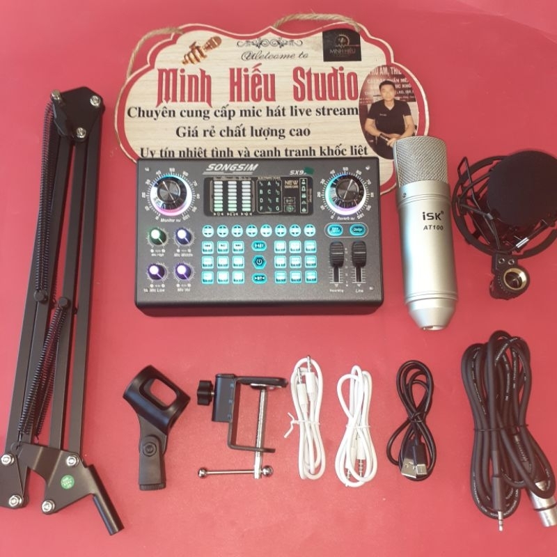 Sound Card sx97 và mic isk at100