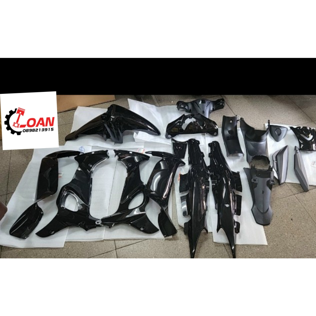 DÀN ÁO ELEGANT 100 MÀU ĐEN CHƯA TEM 19 MÓN ZIN _ SYM