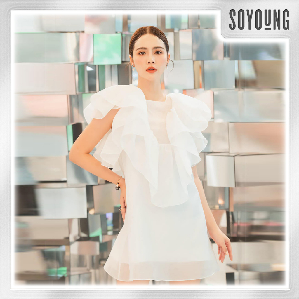 Váy nữ thiết kế sang trọng dự tiệc công sở sang chảnh MACI chất liệu tơ Organza mỏng nhẹ SOYOUNG - VSY200109