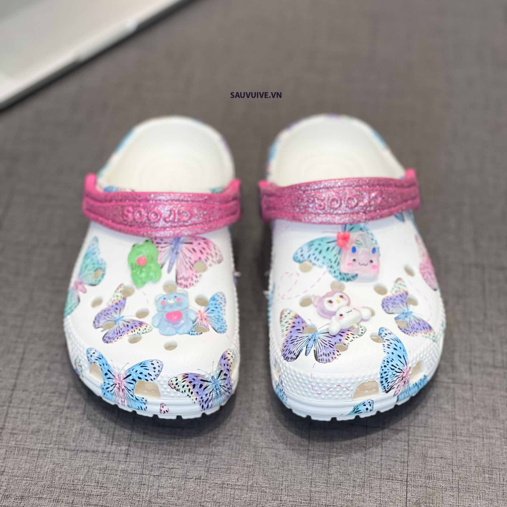 CFF - Cross Classic Toddler Butterfly Kid - Tặng 6 jibbitz ngẫu nhiên theo giới tính - Sấu Vui Vẻ