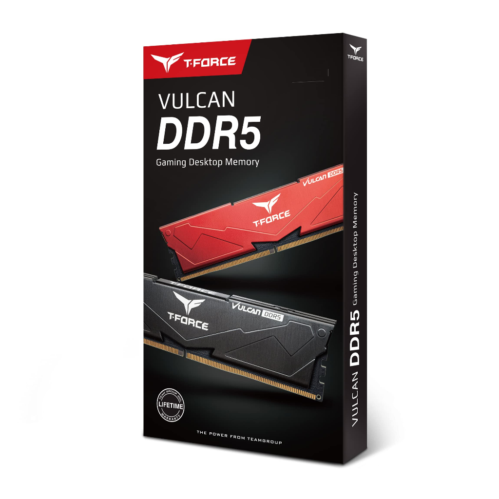 RAM TEAMGROUP T-Force Vulcan DDR5 5600MHz 32GB/64GB Kit  CL36 Black - BẢO HÀNH 5 NĂM CHÍNH HÃNG