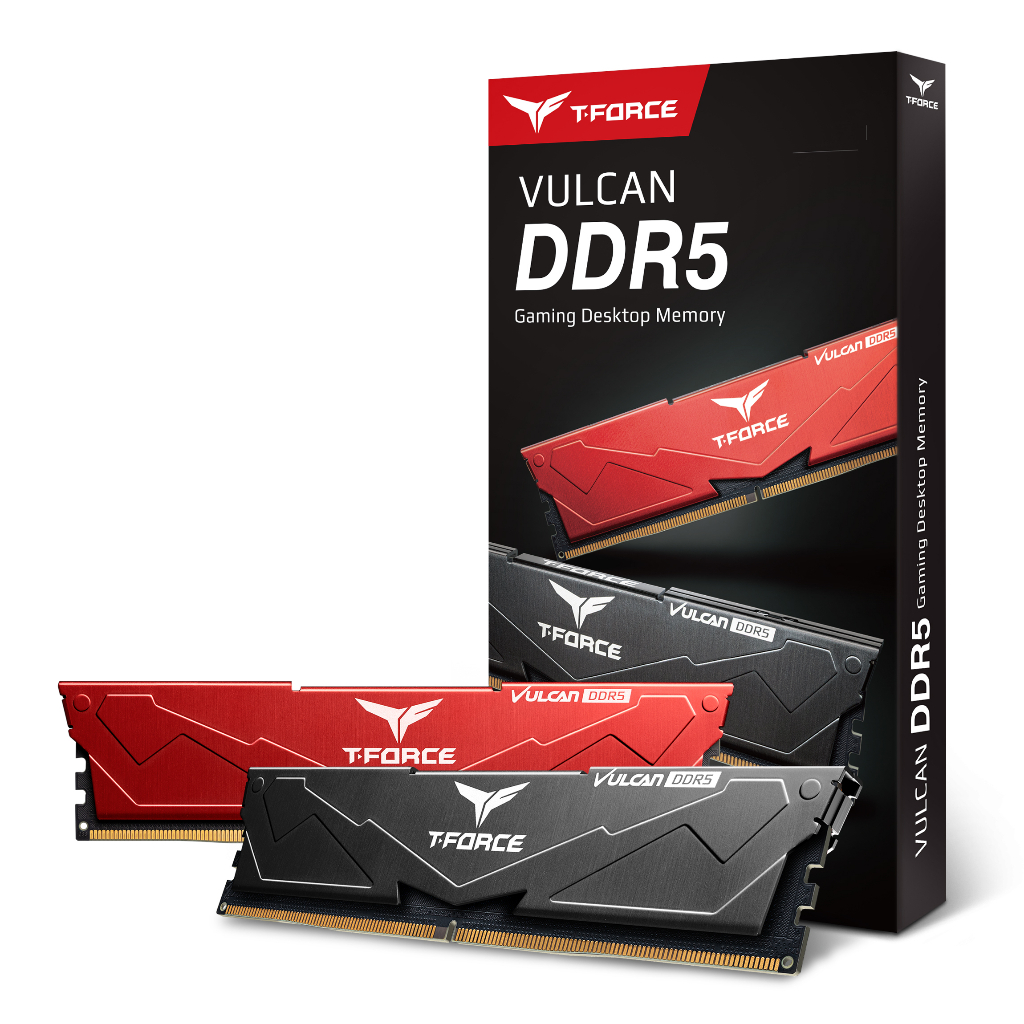 RAM TEAMGROUP T-Force Vulcan DDR5 5600MHz 32GB/64GB Kit  CL36 Black - BẢO HÀNH 5 NĂM CHÍNH HÃNG