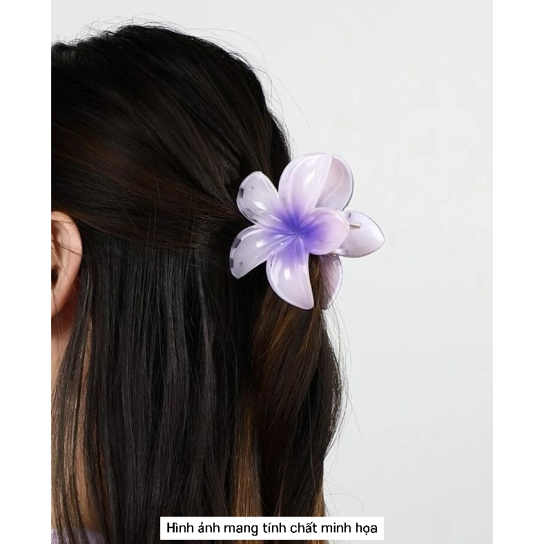 Kẹp tóc nhựa hình bông hoa 6 cm phong cách hawaii nhiều màu - Xinni Accessories.