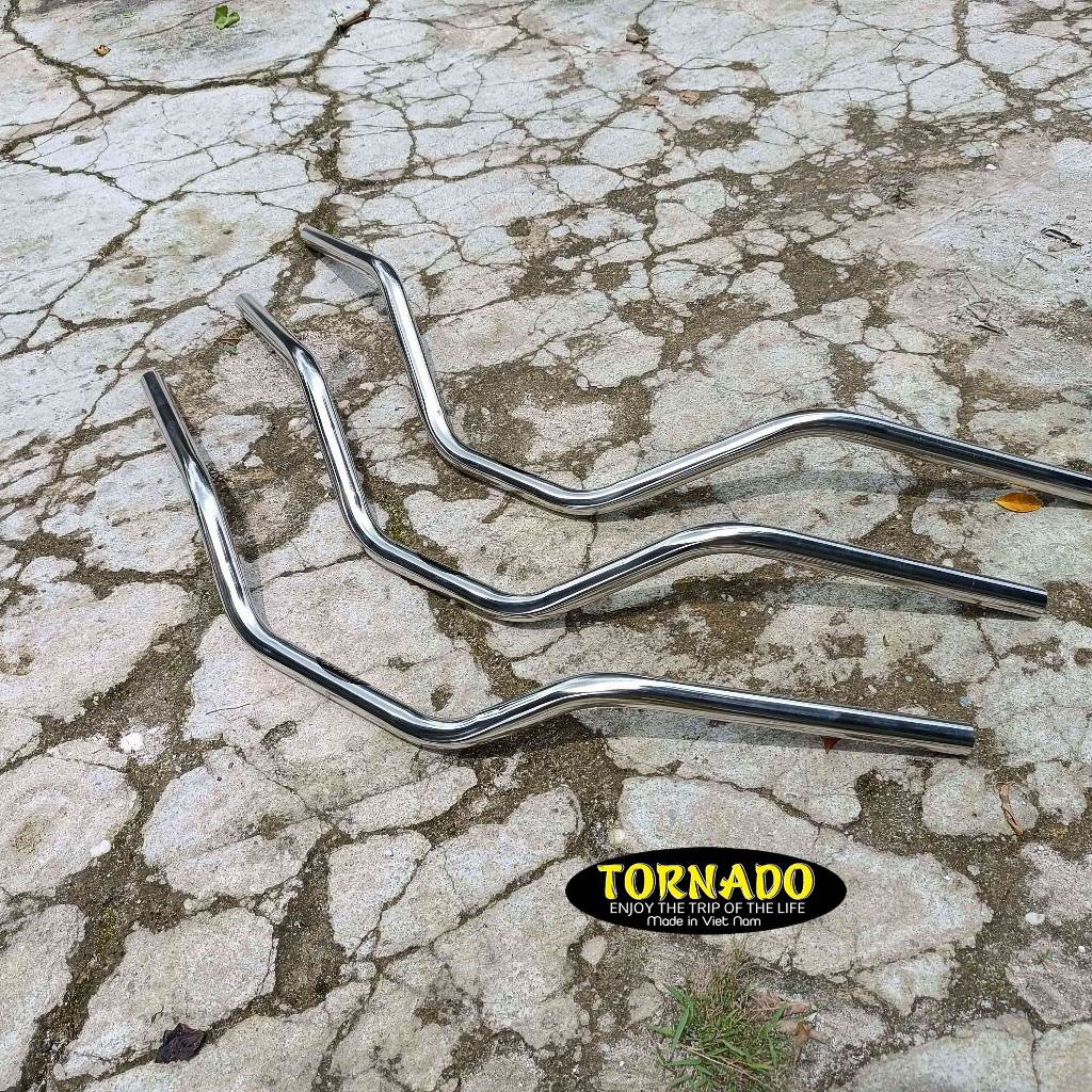 Ghi đông xe máy tracker, scrambler, cào cào, thích hợp độ các dòng xe classic...inox304 phi 22mm)