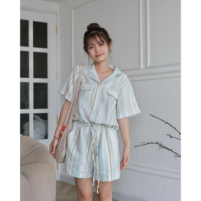 RENY JUMPSUIT - Jumpsuit sọc linen - AIMEE | BigBuy360 - bigbuy360.vn