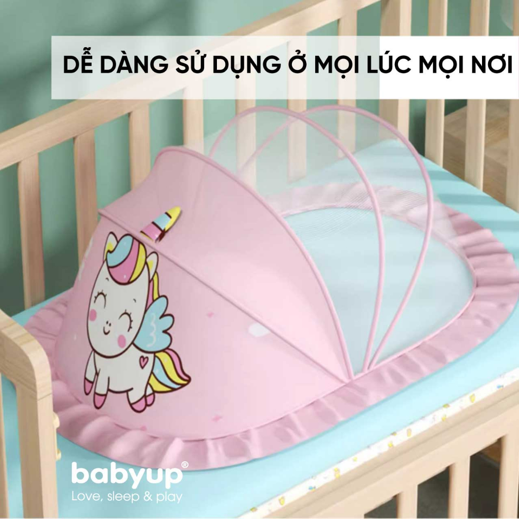 Màn chụp cho bé gấp gọn Babyup. Mùng chụp cho bé chống muỗi Màn xếp gấp gọn dùng cho giường và nôi cũi