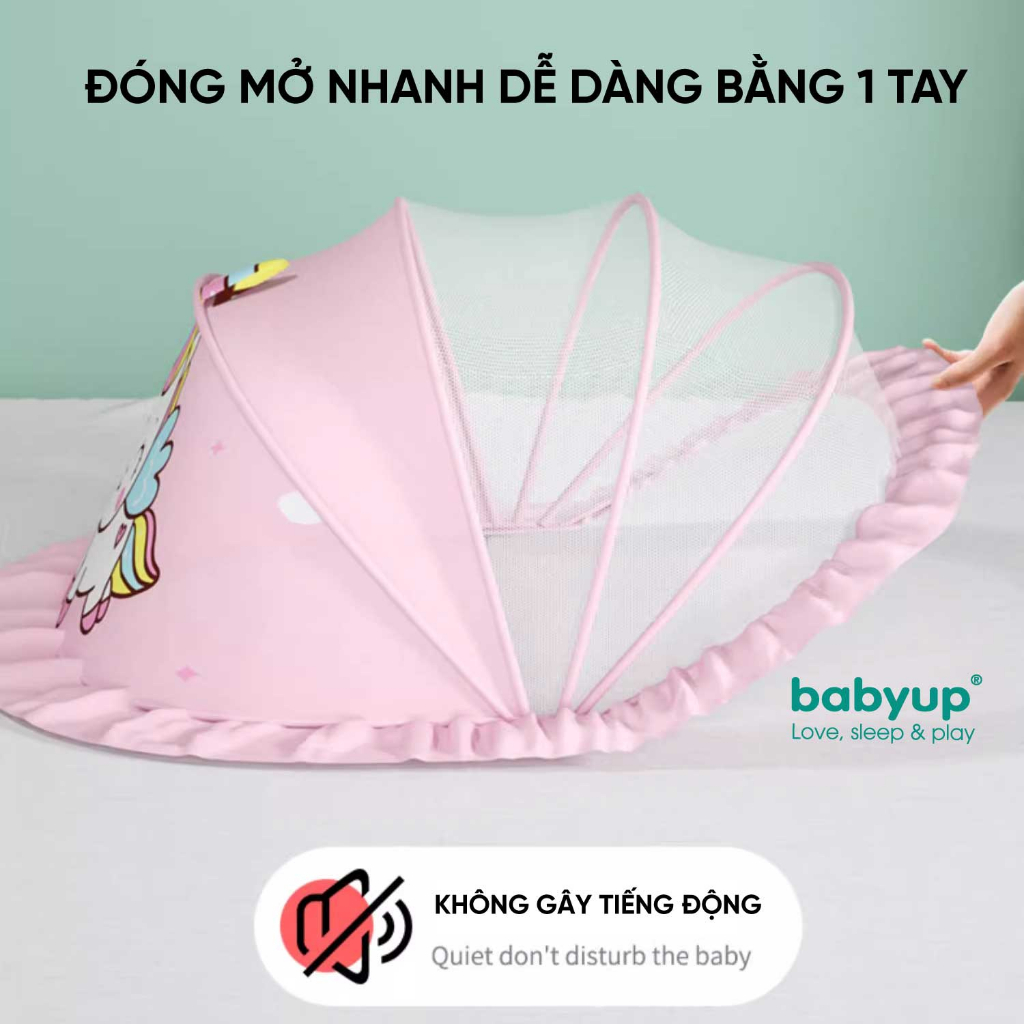 Màn chụp cho bé gấp gọn Babyup. Mùng chụp cho bé chống muỗi. Màn xếp gấp gọn dùng cho giường và nôi cũi