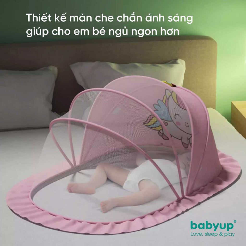 Màn chụp cho bé gấp gọn Babyup. Mùng chụp cho bé chống muỗi Màn xếp gấp gọn dùng cho giường và nôi cũi