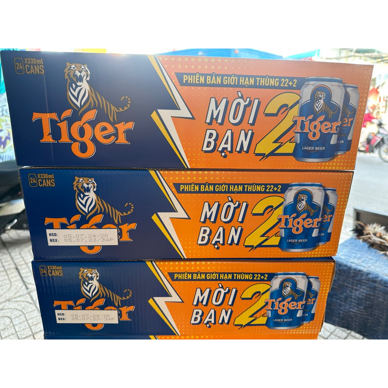thùng 24 lon bia Tiger 330ml
