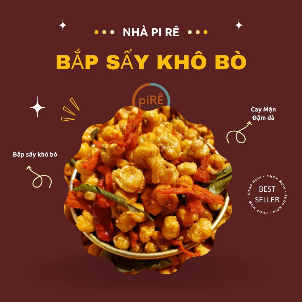 Bắp Sấy Khô Bò Lá Chanh |Đồ Ăn Vặt Chuẩn Đặc Sản Đà Lạt| 500gr