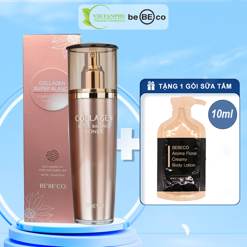 Nước hoa hồng dưỡng và bổ sung Collagen ngăn ngừa lão hóa BEBECO Hàn Quốc Collagen Toner 120ml