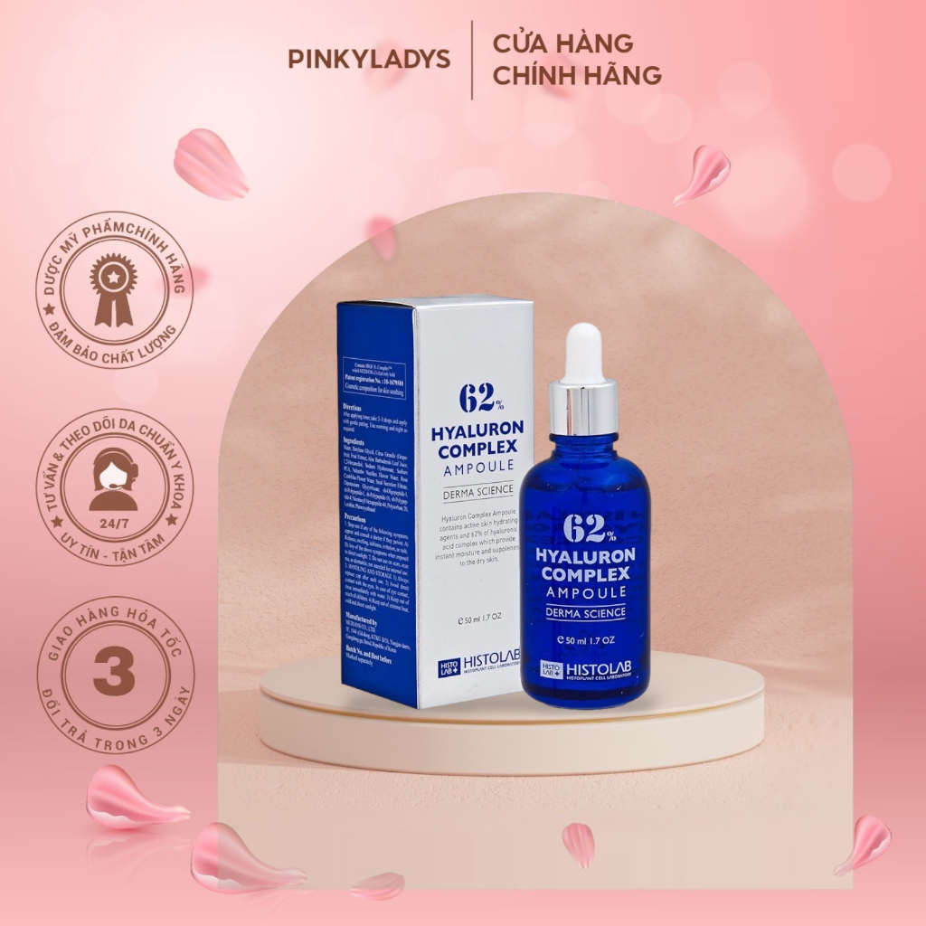 Ha Histolab ,Serum Căng Bóng Da,Cấp ẩm Hyaluronic Acid 62% Histolab(50ml công ty)