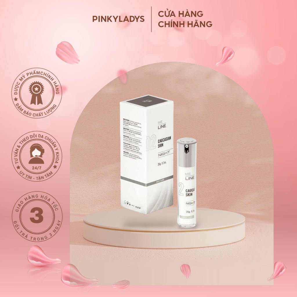 Innoaesthetics, Meline 02 Night Caucasian Skin Kem Đêm Giảm Sạm Nám, Tàn Nhang Giảm Mụn