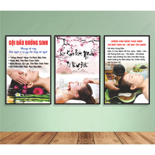 TRANH SPA DƯỠNG SINH 3 TRANH 40*60 3 TRANH BẰNG NHAU