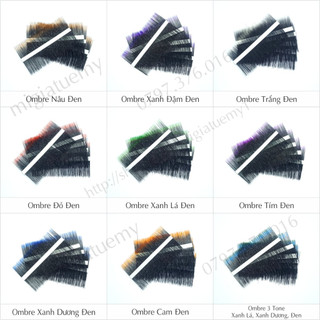 Ombre Nâu Đen - Mi Lụa Màu Classic 0.07 Mix Size (14 line)
