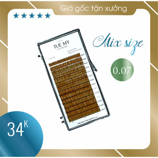 Nâu tây 0.07 mix size - mi lụa màu classic