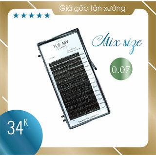 Nâu đen 0.07 mix size - mi lụa màu classic