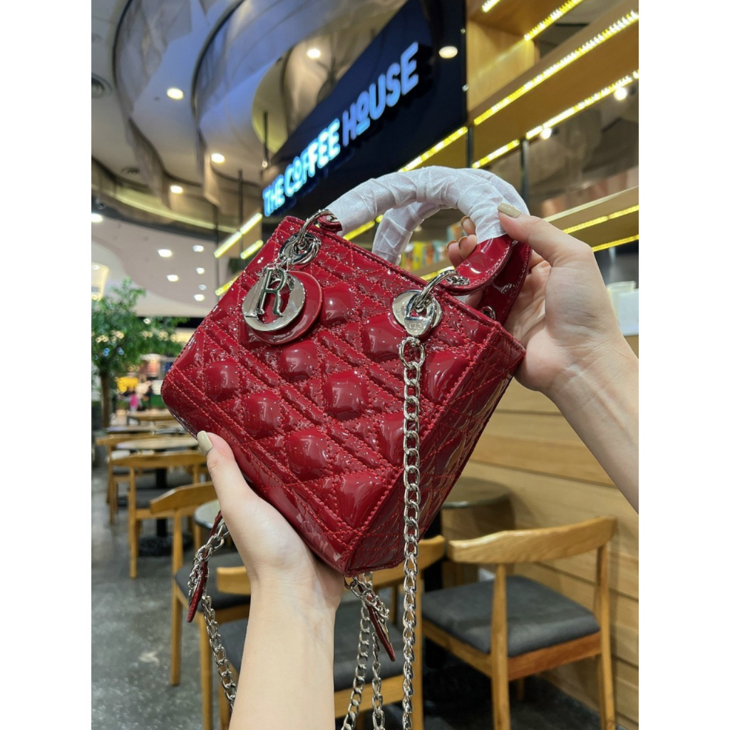 Túi DIOR da bóng size 17cm -20cm Full hộp sang chảnh