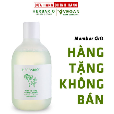 [Hàng tặng không bán] - Nước tẩy trang Rau Má & Diếp Cá Herbario 300ml thuần chay