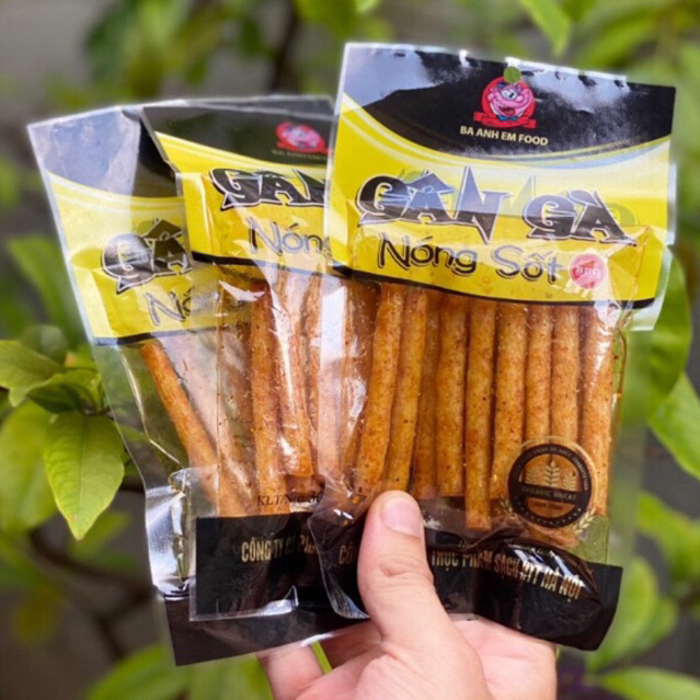 Snack gân gà nóng sốt Ba Anh Em Food  tiệm ăn vặt ĂN LÀ MÊ ăn vặt tuổi thơ