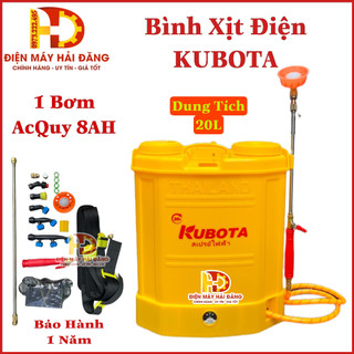 Bình xịt thuốc.bình xịt điện 1 bơm kubota 12v - 8ah | 20l cực mạnh.bảo hành 12 t