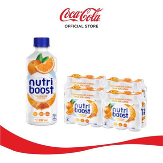 Lốc 6 chai sữa nutriboost thế hệ mới hương dâu / cam chai 297ml