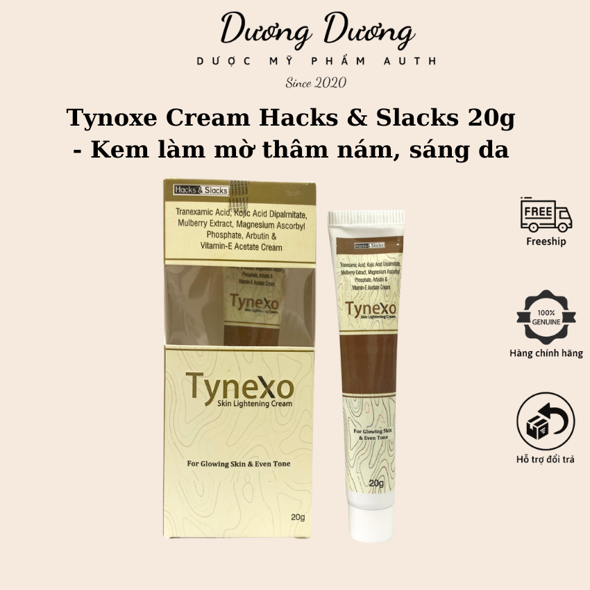 Tynexo Cream Hacks & Slacks 20g - Kem làm mờ thâm nám và sáng da