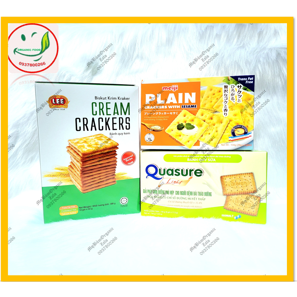 Combo 3 loại bánh quy lạt không đường chuyên dành cho người ăn kiêng, tiểu đường, giảm cân